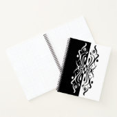Elegant Black & White Abstracte Harlequin Style Notitieboek (Binnen)
