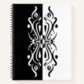 Elegant Black & White Abstracte Harlequin Style Notitieboek (Voorkant)