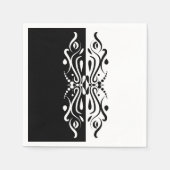 Elegant Black & White Abstracte Harlequin Style Servet (Voorkant)