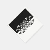 Elegant Black & White Abstracte Harlequin Style Servet (Hoek)