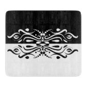 Elegant Black & White Abstracte Harlequin Style Snijplank (Voorkant)