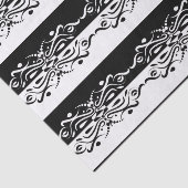 Elegant Black & White Abstracte Harlequin Style Tissuepapier (Detail)