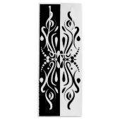 Elegant Black & White Abstracte Harlequin Style Wijn Cadeautas (Voorkant)
