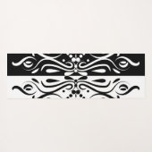 Elegant Black & White Abstracte Harlequin Style Yogamat (Achterkant (horizontaal))