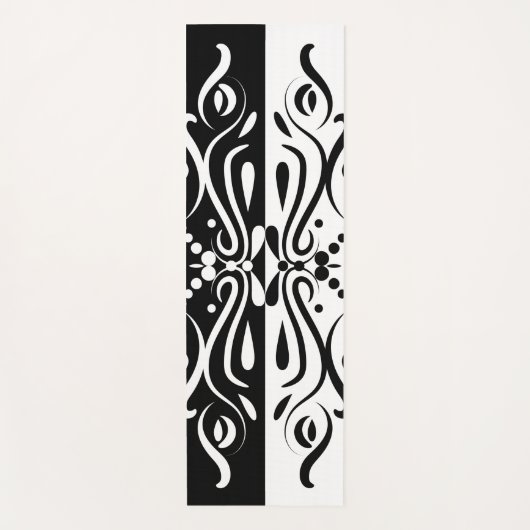 Elegant Black & White Abstracte Harlequin Style Yogamat (Voorkant)