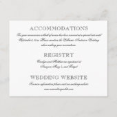 Elegant Black White Adult Only Wedding Reception Informatiekaartje (Achterkant)