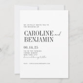 Elegant Black White Background Weddenschap All in  Kaart (Voorkant)