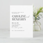 Elegant Black White Background Weddenschap All in  Kaart (Staand voorkant)