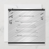 Elegant Black White Balloons Special Event Kaart (Achterkant)