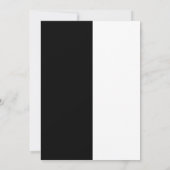 Elegant Black & White Birthday Party Kaart (Achterkant)