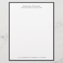 Elegant Black White Border Kantoor Professional