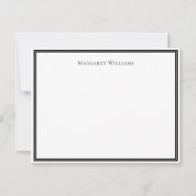 Elegant Black White Border Professional-kaart