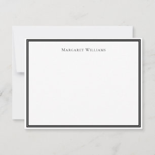 Elegant Black White Border Professional-kaart Notitiekaartje
