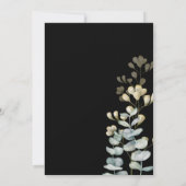 Elegant Black & White Botancial Wedding  Kaart (Achterkant)