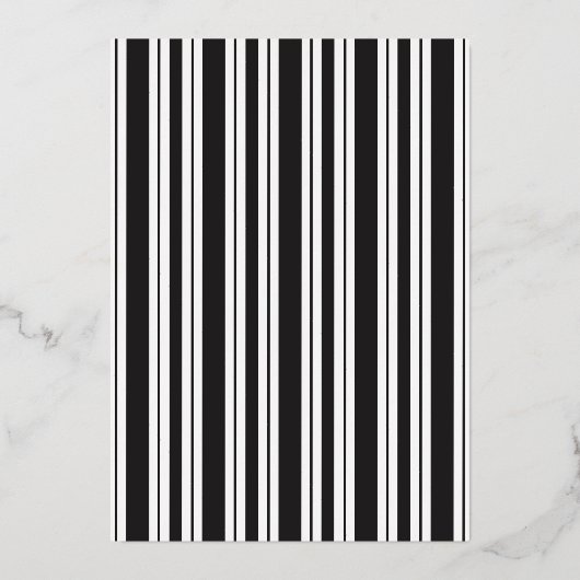 Elegant Black & White Botanical Folie Invitation Folie Uitnodiging (Achterkant)