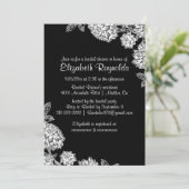 Elegant Black & White Bridal Shower-uitnodigingen Kaart (Staand voorkant)