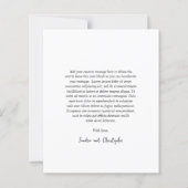 Elegant Black White Budget Wedding Thank You Card (Achterkant)