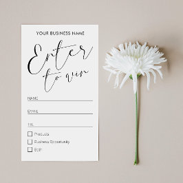 Elegant Black & White Business Event Raffle Ticket
