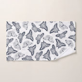 Elegant Black White Butterfly Design Bad Handdoek (Handdoek)