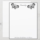 Elegant Black White Butterfly Silhouette (Voorkant / Achterkant)