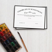 Elegant Black White Certificate of Authenticity