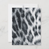 Elegant Black White Cheetah Leopard 75e verjaardag Kaart (Achterkant)