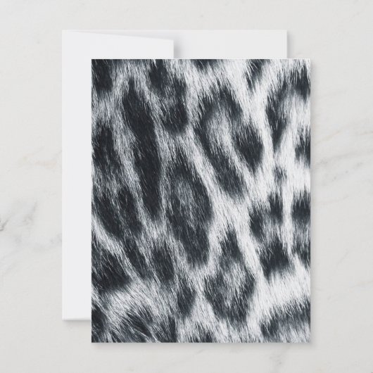 Elegant Black White Cheetah Leopard 75e verjaardag Kaart (Achterkant)