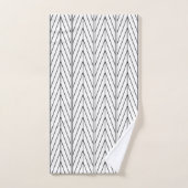 Elegant Black & White Chevron Bath Towel Set Bad Handdoek (Handdoek)