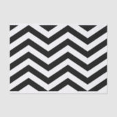 Elegant Black White Chevron Tissue Paper Tissuepapier (Voorkant)