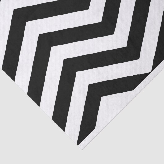 Elegant Black White Chevron Tissue Paper Tissuepapier (Detail)