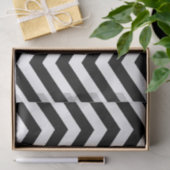 Elegant Black White Chevron Tissue Paper Tissuepapier (Geschenk)