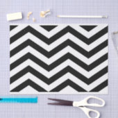 Elegant Black White Chevron Tissue Paper Tissuepapier (Craft)