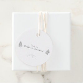 Elegant Black & White Chic Botanical Label