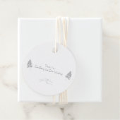 Elegant Black & White Chic Botanical Label (In situ)