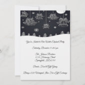 Elegant Black & White Chriatmas Party Celebration Kaart (Voorkant)