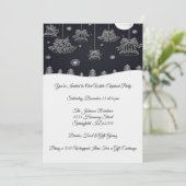 Elegant Black & White Chriatmas Party Celebration Kaart (Staand voorkant)