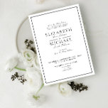 Elegant Black & White Classic Script Weddenschap Kaart<br><div class="desc">Breng uw speciale dag naar het volgende niveau met deze prachtige zwart-wit script bruiloft uitnodiging. Ons klassieke ontwerp is perfect voor formele gelegenheden en moderne bruiden. Copyright Anastasia Surridge voor Elegant Invites,  alle rechten voorbehouden.</div>