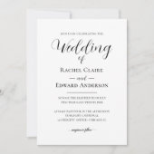 Elegant Black & White Classic Wedding Kaart (Voorkant)