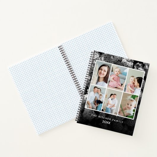 Elegant Black & White Custom Photos Daily Journal  Notitieboek (Binnen)