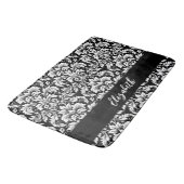Elegant Black White Damask Badmat (Gekanteld)
