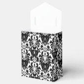 Elegant Black & White Damask Bedankdoosjes (Geopend)