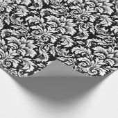 Elegant Black White Damask Cadeaupapier (Hoek)