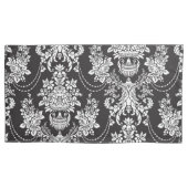 Elegant Black White Damask Metallic Kussensloop (Voorkant-Links)