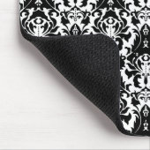 Elegant Black & White Damask Muismat (Hoek)
