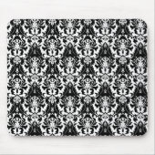 Elegant Black & White Damask Muismat (Voorkant)