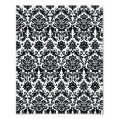 Elegant Black White  Damask Pattern Foto Afdruk (Voorkant)