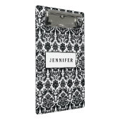Elegant Black White  Damask Pattern Mini Klembord (Schuin)