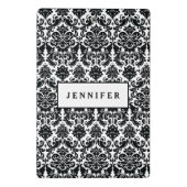 Elegant Black White  Damask Pattern Mini Klembord (Achterkant)