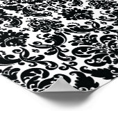 Elegant Black White Damask Pattern Poster (Hoek)