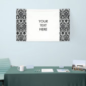 Elegant Black White  Damask Pattern Spandoek (Beurs)